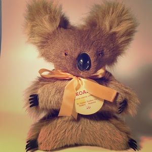 Vintage Koala Kangaroo Fur Stuffed Animal 13” WT